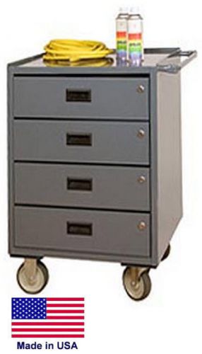 CABINET CART BENCH - Commercial - Locking Drawers &amp; Worktop - 34H x 24W x 20D