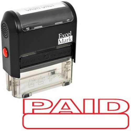 PAID Self Inking Rubber Stamp - Red Ink (42A1539WEB-R)