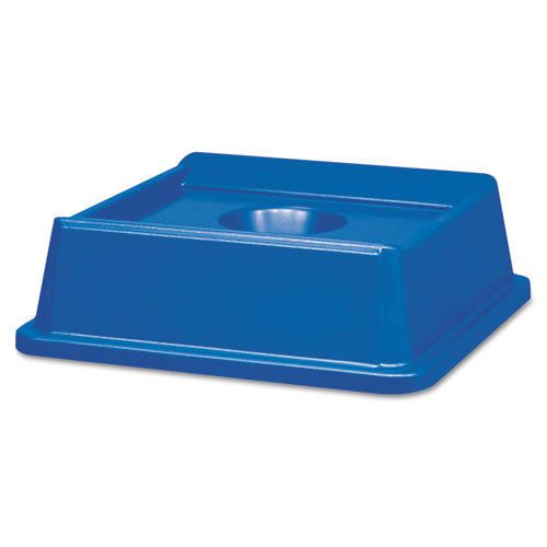 Untouchable Bottle &amp; Can Recycling Top, Square, 20 1/8 x 20 1/8 x 6 1/4, Blue