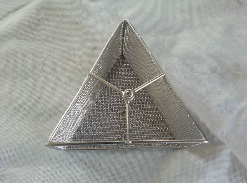 Basket, triangle, with center axel, stainless steel, specfg02