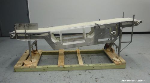 Used- Keenline Stainless Steel Conveyor System. Has 113&#034; long x 17&#034; wide belt. H