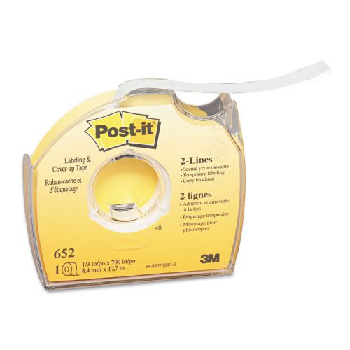 &#034;Post-it Labeling &amp; Cover-Up Tape, Non-Refillable, 1/3&#034;&#034; X 700&#034;&#034; Roll&#034;