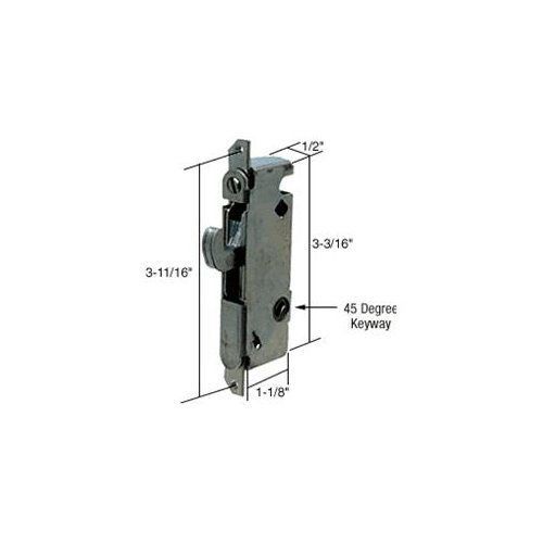 1/2&#034; Wide Stainless Steel Round End Face Plate Mortise Lock with 45 Degree Keywa