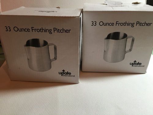 Update International EP-33 33 Oz Stainless Steel Frothing Pitcher