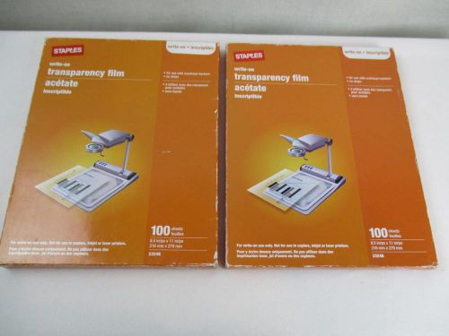 Lot of 2 Boxes Transparency Film Write On Staples