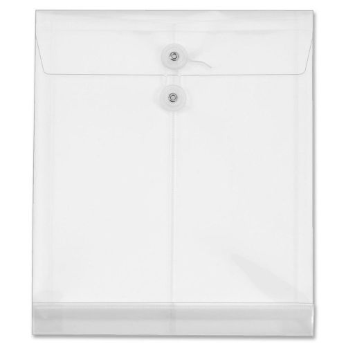 Globe-Weis Poly Envelopes Top Open 1.25-Inch Expansion Letter Size Clear 5 En...