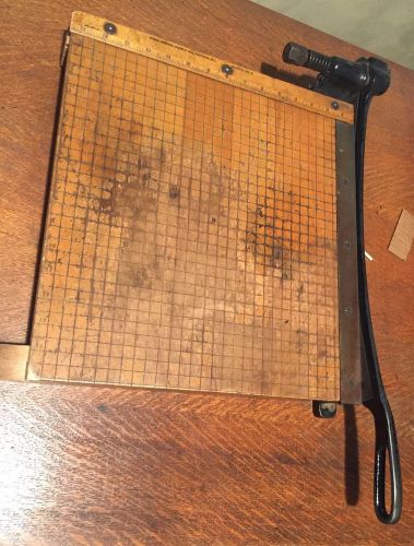 Vintage Ideal School Supply Chicago INGENTO CUTTER #5 Maple Wood Paper Cutter