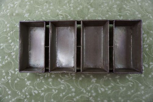 Vintage EKCO Commercial Bakery Four Section Bread Loaf Pan 8 x 4&#034; Ready to Bake