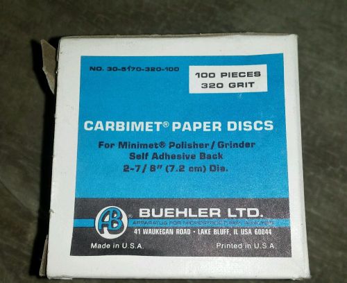 92 carbimet paper discs for minimet polisher grinder 2- 7/8&#034; 320 grit for sale