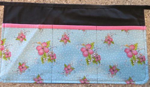 Pretty Pink Flowers 3 Pocket/Waist/Waitress apron