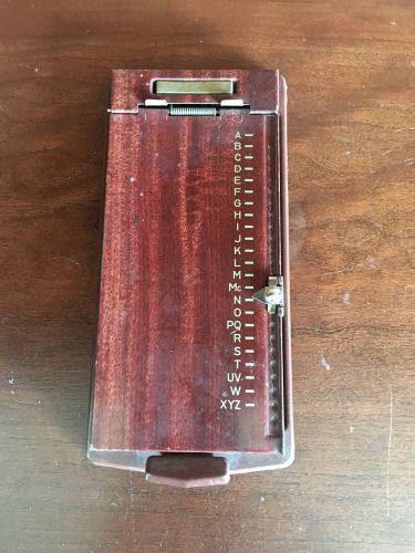 Vintage Bates Address Phone Book Metal Organizer Model A List Finder Rolodex