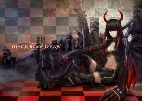 Anime,Black Rock Shooter Black Gold Saw,Canvas Print,Decal,HD,Banner,Wall Art