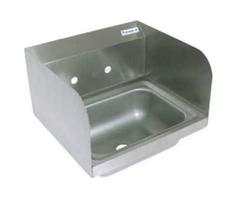 14&#034; x 10&#034; stainless steel hand sink, 4&#034; w/ dual side splashes bbkhs-w-1410-ss for sale