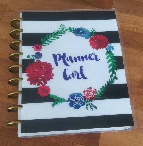 *Planner Girl* B/W Stripe Cover Set for use with Happy Planner