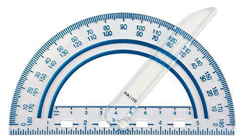 Fiskars Swing Arm Protractor Color Received May Vary Easy Read Shatter Resistant