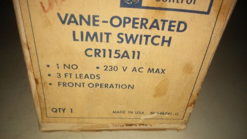 GE CR115A11 NEW IN BOX VANE OPERATED LIMIT SWITCH SEE PICS 1 NO 230V #A46