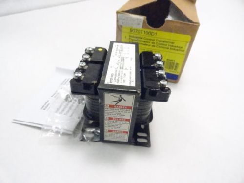 142104 New In Box, Square D 9070T100D1 Transformer, 0.1kVA, 50/60 HZ