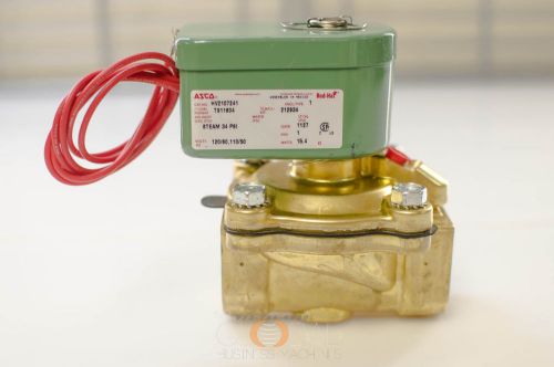 Asco 1&#034; steam solenoid valve new 34 psi 120v60hz 110v/50hz hv2107241 nos for sale