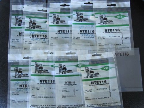 NTE SILICON RECTIFIER  NTE116  ALT. TO GE-504A  - LOT OF 10