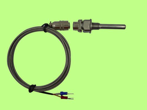 K Type Thermocouple Temp Sensors with 1/4”NPT Threads &amp; Detachable Connector