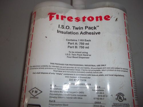 Firestone I.S.O.Twin Pack Insulation Adhesive 1 kit each Part A &amp; B 750 ml each
