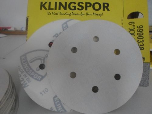 6&#034;x 6 Hook &amp; Loop Sanding Discs, Klingspor Sandpaper 80g