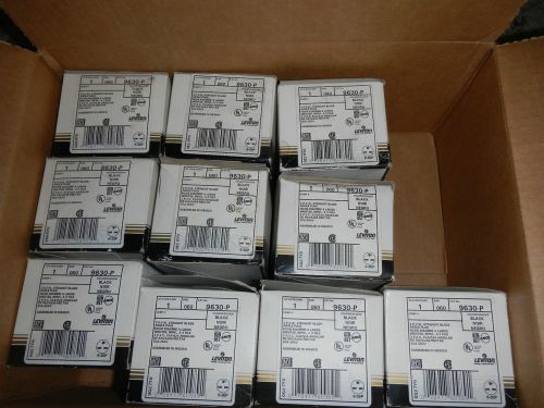 Leviton 9630-p straight blade angle plug lot (10pieces) 30 amp 250 volt new for sale