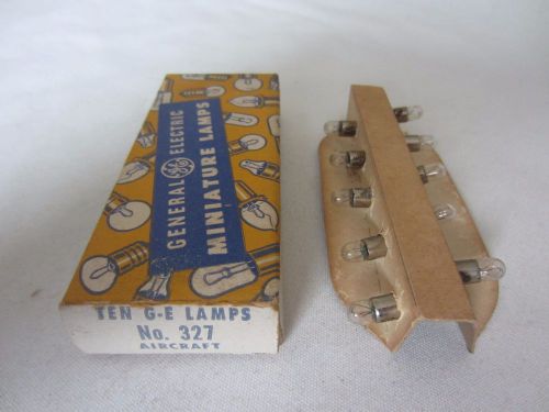 Box of 10 General Electric No. 327 GE327 Miniature Lamps Light Bulbs