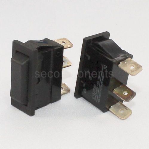 Arcolectric C1522BA Momentary (ON)/OFF/(ON) Rocker Switch Black 16A