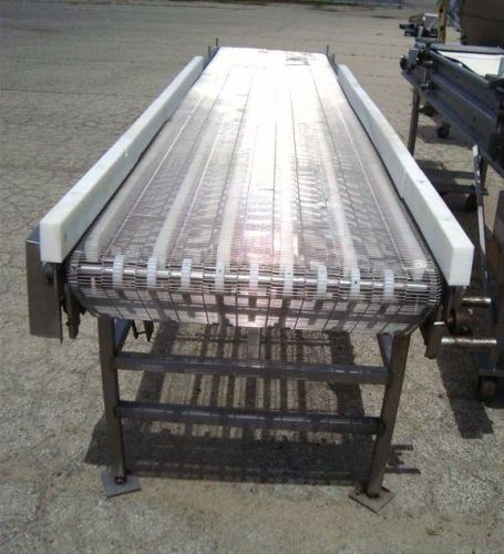 28 inch x 142 inch Stainless Steel Wire Belt Transfer Conveyor