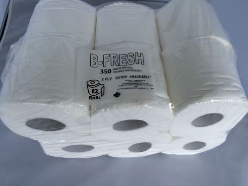 Bathroom Tissue Toilet Paper White Clean 2 PLY 12 Rolls High Quality Economical