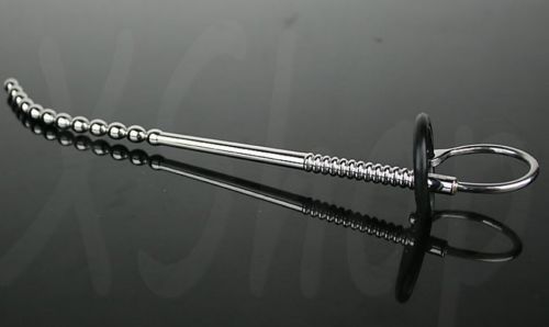Male Urethral Stretching Sound Stainless Steel Beads Extra Long FREE SHIP