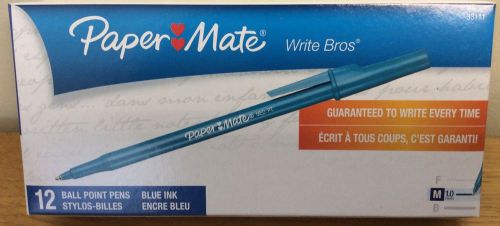 Paper Mate Ball Point Pen Med PT ( M 1.0 mm)  Blue Ink ( 1 Doz. 12 pens )