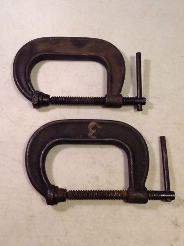 ARMSTRONG 3&#034; C-Clamps Deep Throat Full Screw USA (78-403) Lot Of 2