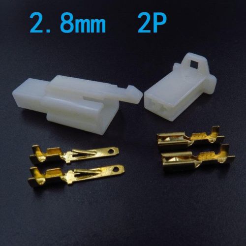6sets 2 Way Pin 2.8mm  2P Wire Connector Plug + Switches Socket Kit
