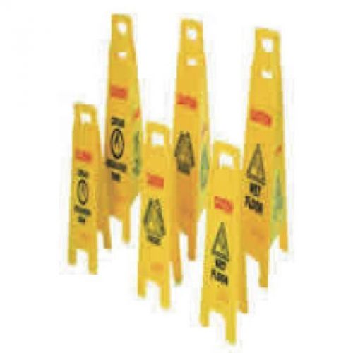 1 &#034;Caution Wet Floor&#034; 4-Sided Folding Sign - Yellow 111 611477YL 086876141719