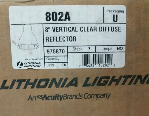 Lithonia 802A 8&#034; Open Reflector Trim w/ Clear Diffuser Use