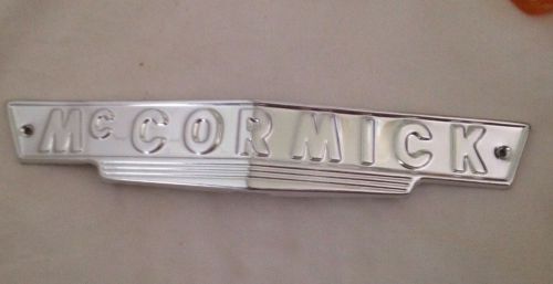 IHC MCCORMICK  TRACTOR  Aluminum GRILLE  EMBLEM  12 inches NEW