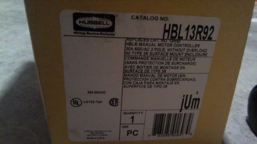 HUBBELL HBL13R92D NEW IN BOX 30A 600V MOTOR DISC