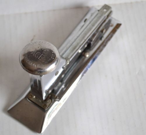 Vintage 1938 ace stapler # 102 industrial style mid century chrome for sale