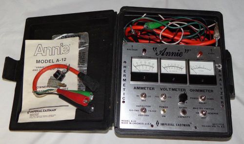 IMPERIAL EASTMAN &#034;ANNIE&#034; Model A-12 HERMETIC UNIT &amp; COMPONENT ANALYZER