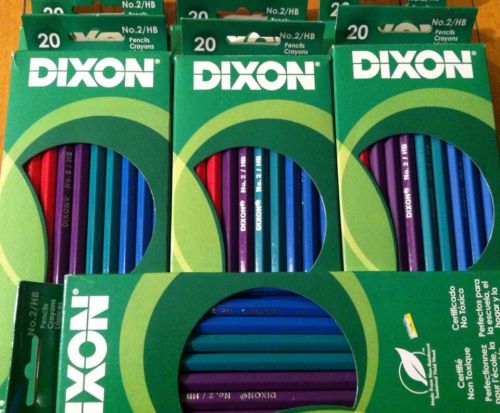 DIXON #2  Pencils No.2 HB -Real Wood 20-Pack 12020 Assorted Colors-140 Pencils