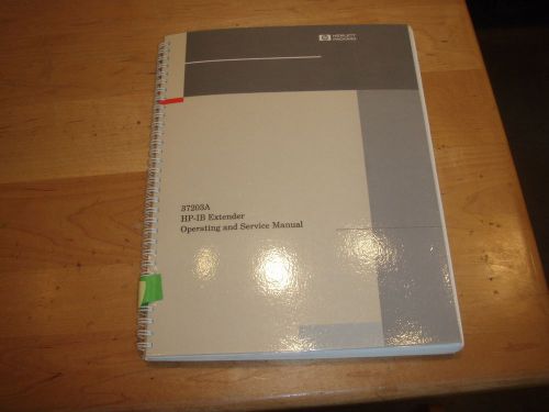 HP 37203A OPERATOR   AND SERVICE MANUAL