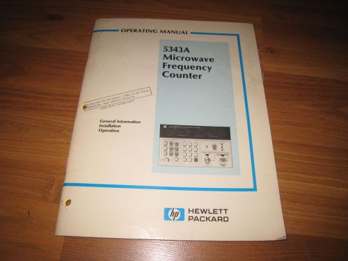 HP 5343A Microwave Frequency Counter Operating Manual