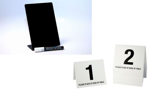 Plastic Table Numbers 1-20 and Write On Menu Board w/Marker, Free Shipping