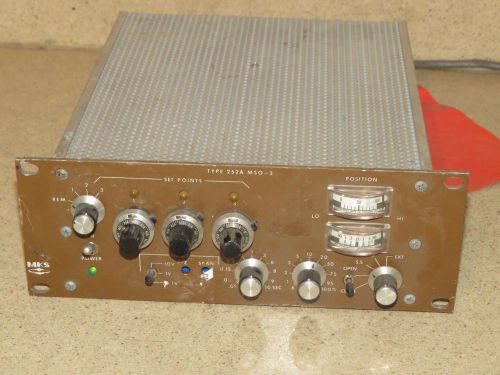 ** MKS INSTRUMENTS TYPE 252A MSO-3 CONTROLLER VACUUM PUMP SYSTEM