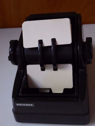 Mini Rolodex Rotary Turning Card File Covered with Index Cards