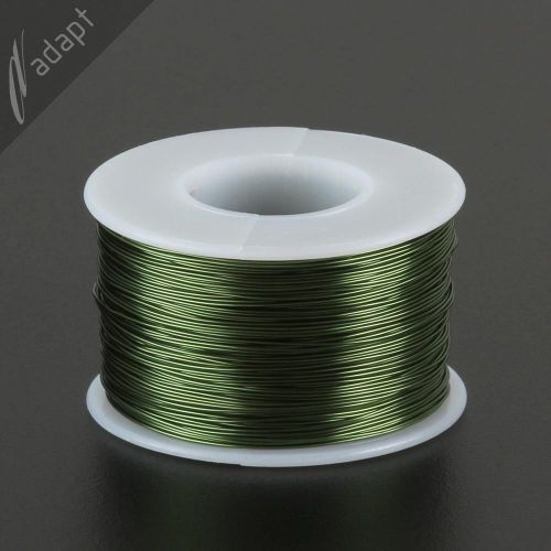 Magnet Wire, Enameled Copper, Green, 24 AWG (gauge), HPN, 155C, ~1/2 lb, 400 ft