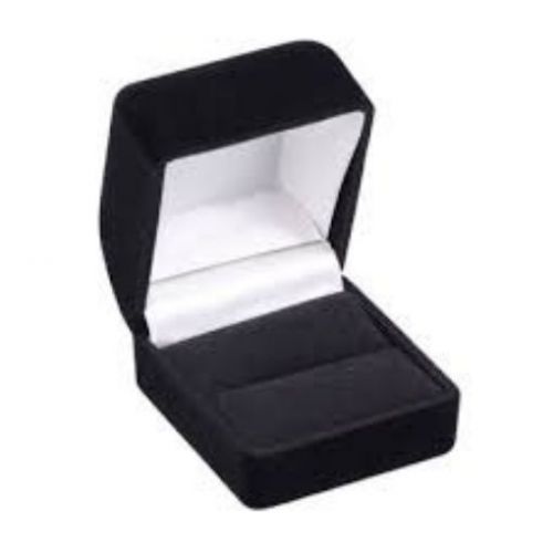 1 x 12 black flocked ring gift boxes jewelry displays for sale