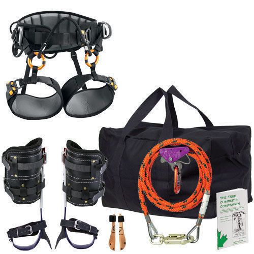 Arborist spur deluxe kit, saddle,flipline kit,big buck pads,gear bag for sale